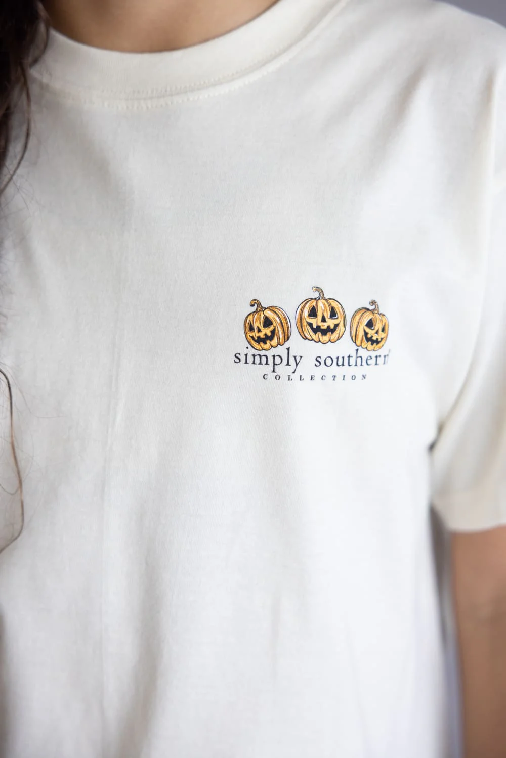 Simply Southern Youth Sweet & Spooky T-Shirt for Girls in Whisper White | YTH-SS-SWEETSPKY-WISP - Image 3