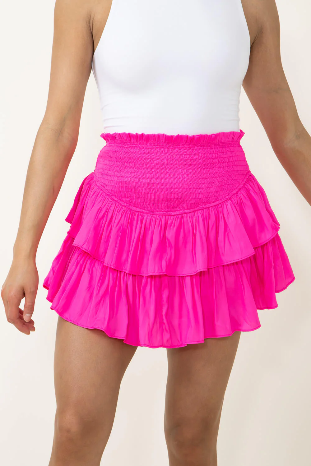 Smocked Waist Ruffled Skort for Women - Image 3