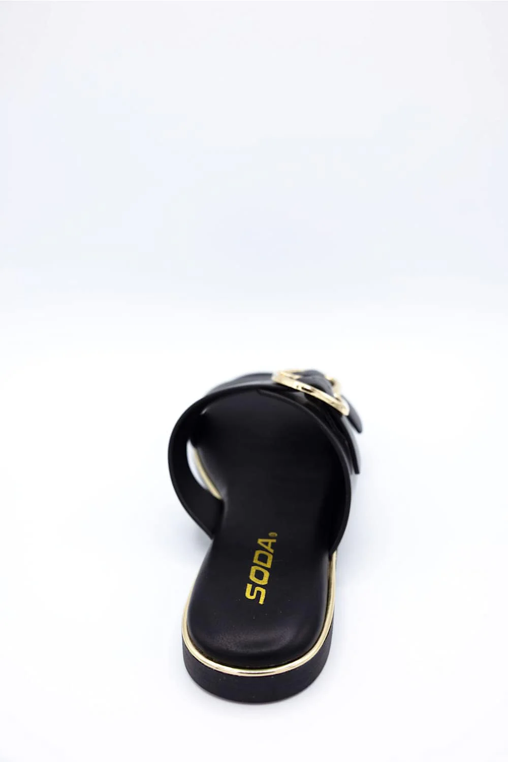 Soda Arina Buckle Slide Sandals for Women in Black | ARINA-S BLACK - Image 3