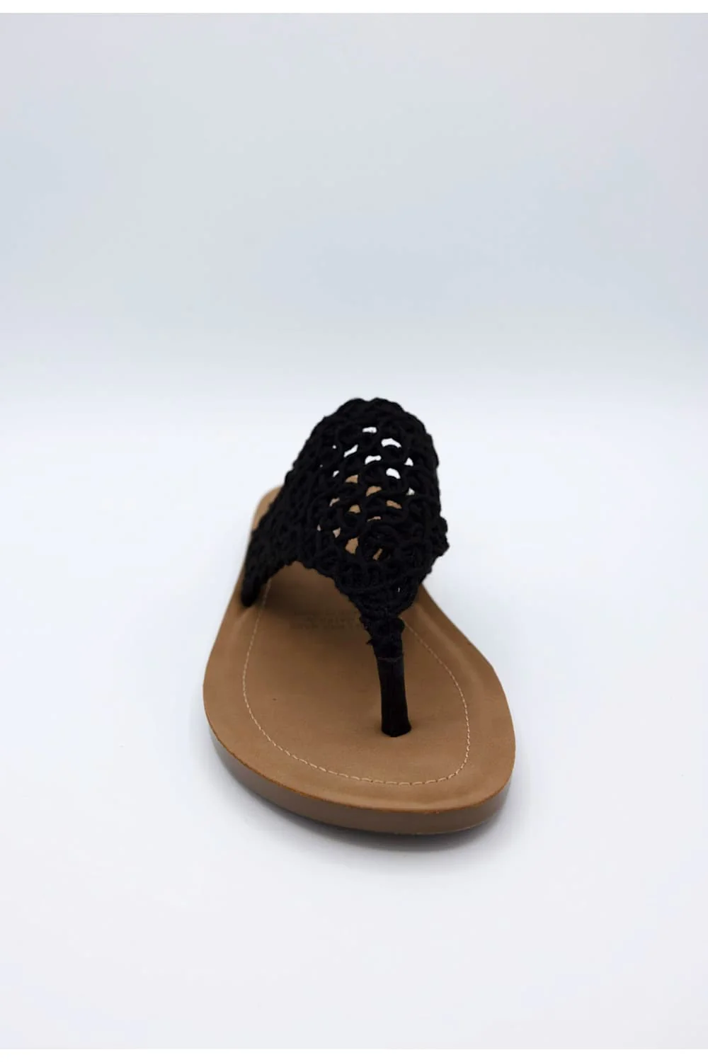 Soda Lookin Crotchet Flip Flops for Women in Black | LOOKIN-S BLACK - Image 3