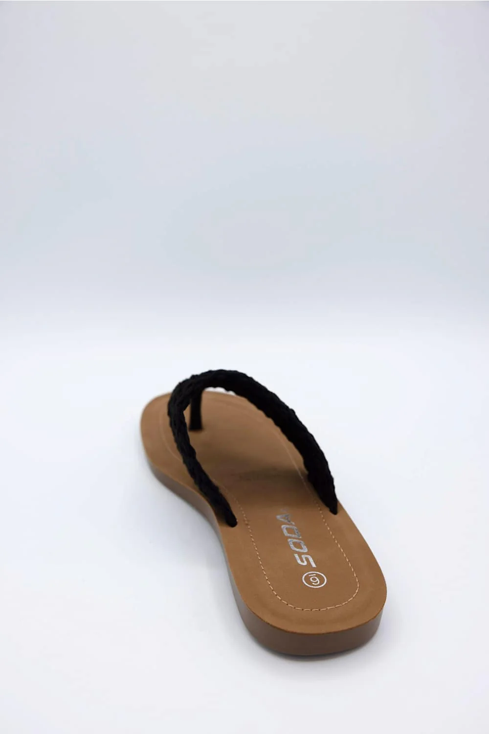 Soda Lookin Crotchet Flip Flops for Women in Black | LOOKIN-S BLACK - Image 4