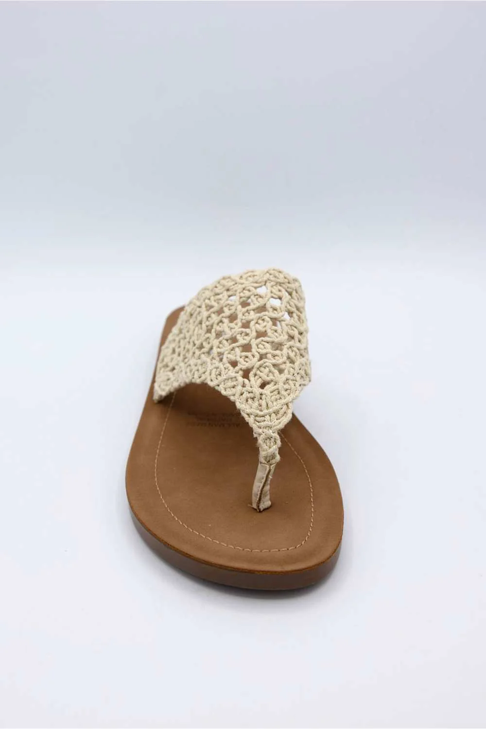 Soda Lookin Crotchet Flip Flops for Women in Bone | LOOKIN-S BONE - Image 3