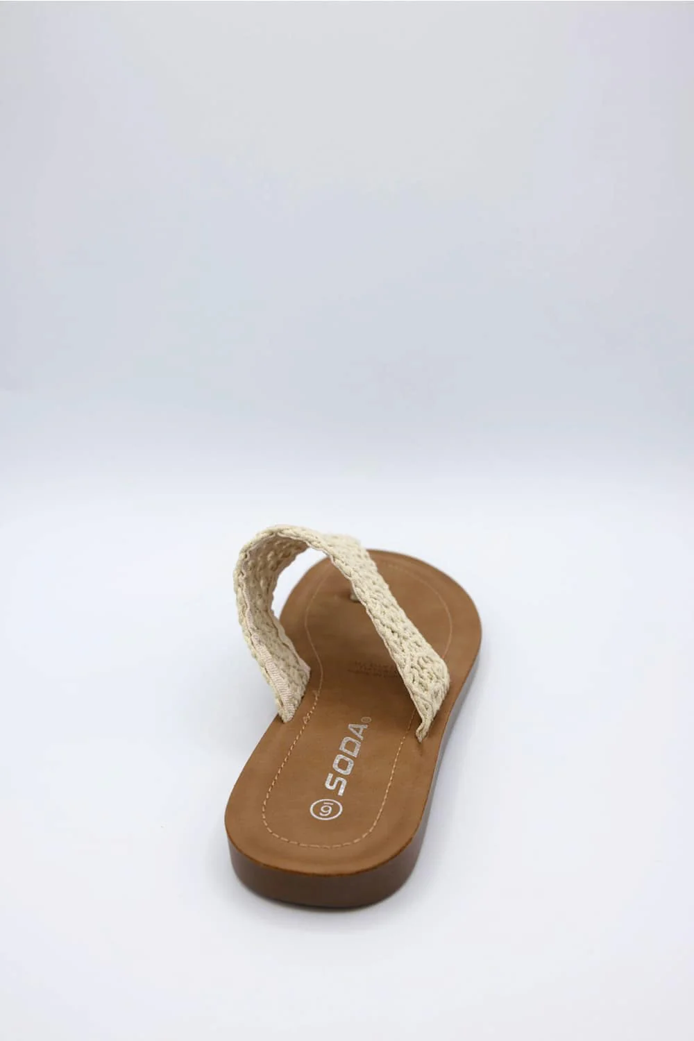 Soda Lookin Crotchet Flip Flops for Women in Bone | LOOKIN-S BONE - Image 4