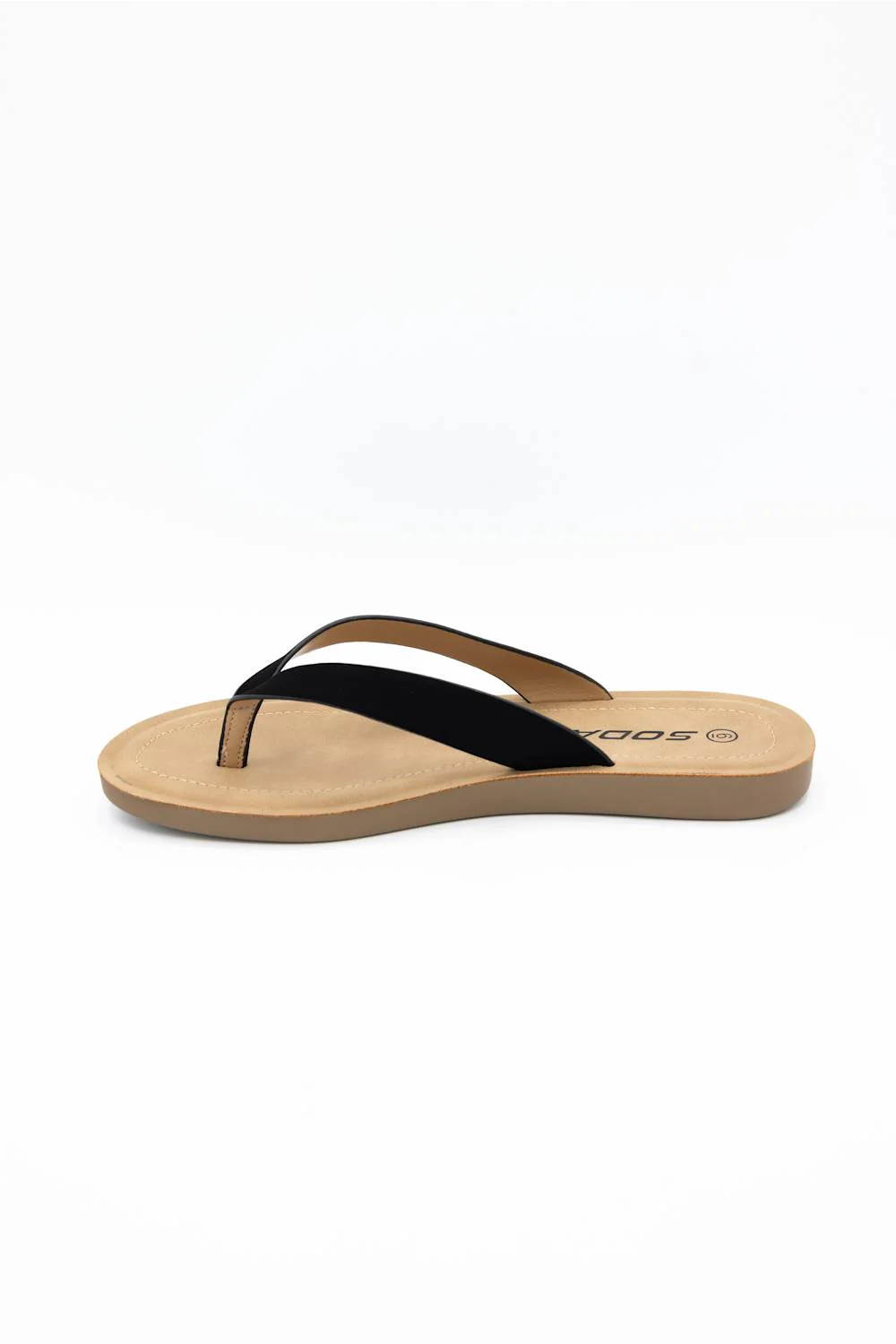 Soda Ella Flip Flops for Women in Black | ELLA-M BLACK - Image 3