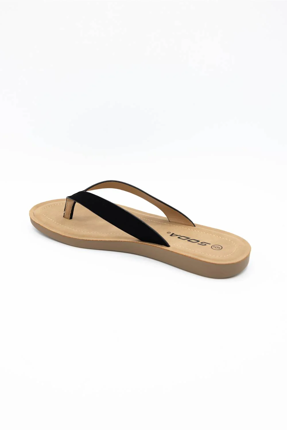 Soda Ella Flip Flops for Women in Black | ELLA-M BLACK - Image 4