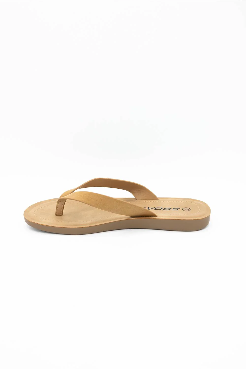 Soda Ella Flip Flops for Women in Tan | ELLA-M TAN - Image 4