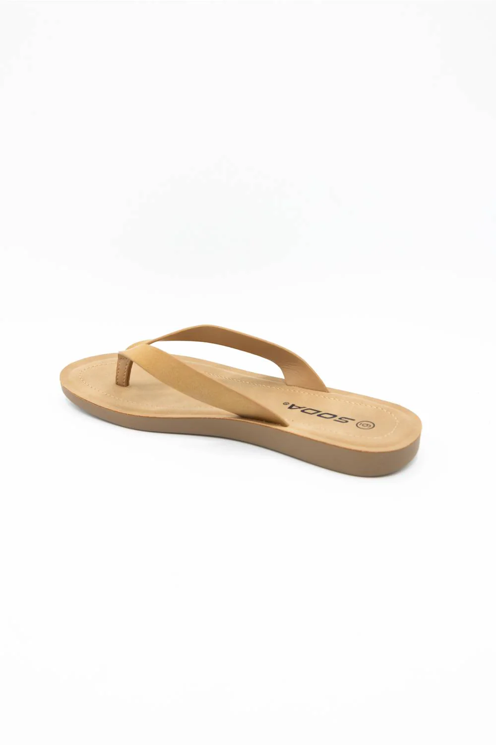 Soda Ella Flip Flops for Women in Tan | ELLA-M TAN - Image 5