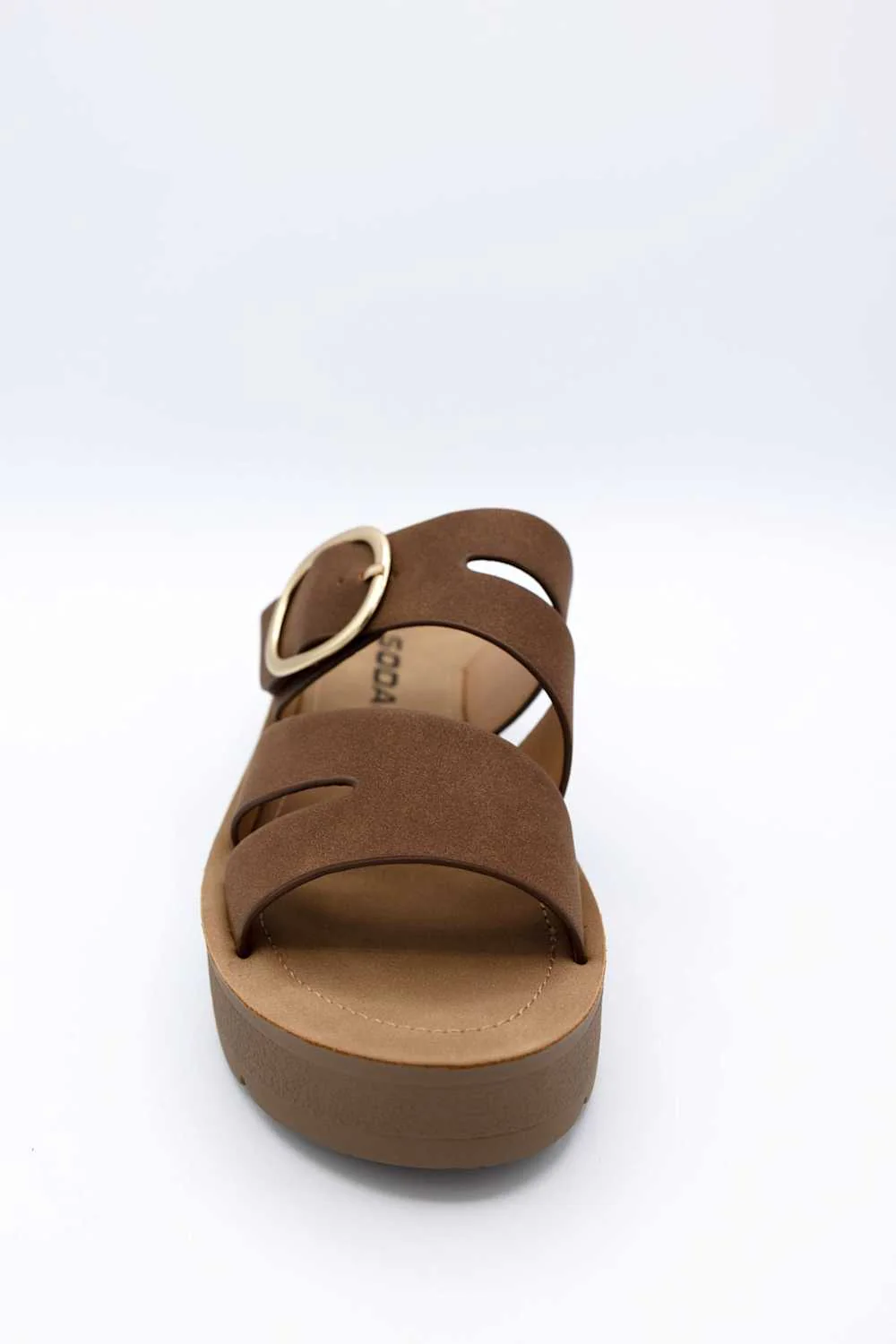 Soda Hanson Platform Sandals for Women in Brown | HANSON-S BROWN - Image 3