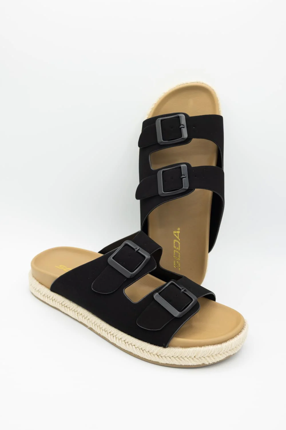 Soda Hertha 2 Buckle Platform Sandals for Women - Image 2