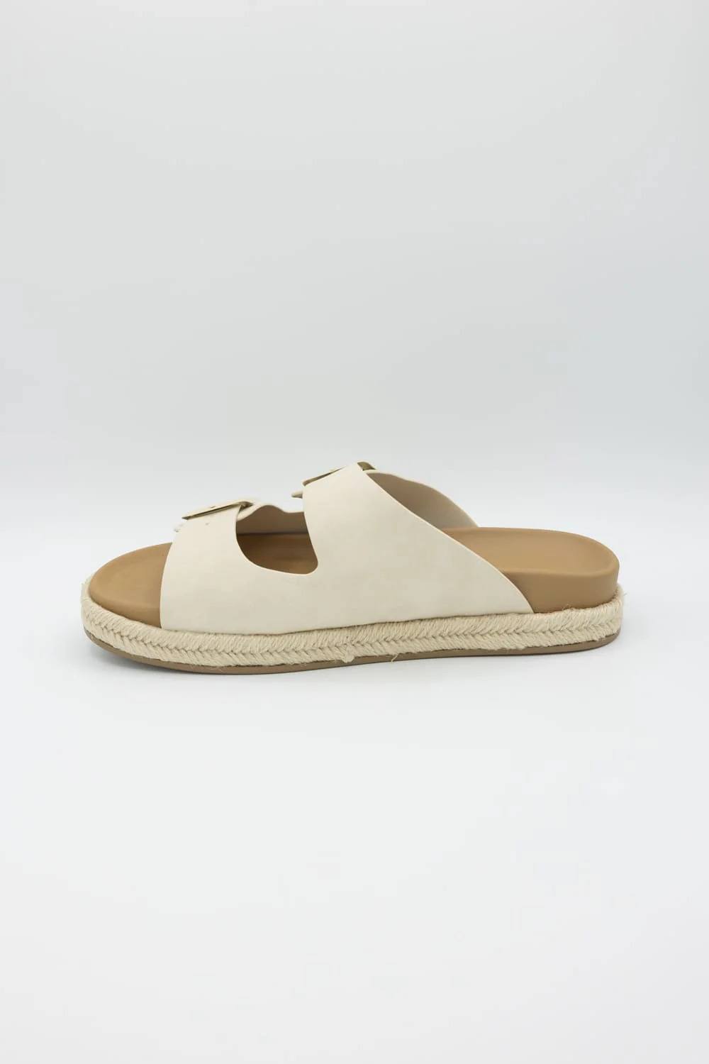 Soda Hertha Two Buckle Platform Sandals in Beige | HERTHA-S BEIGE - Image 5