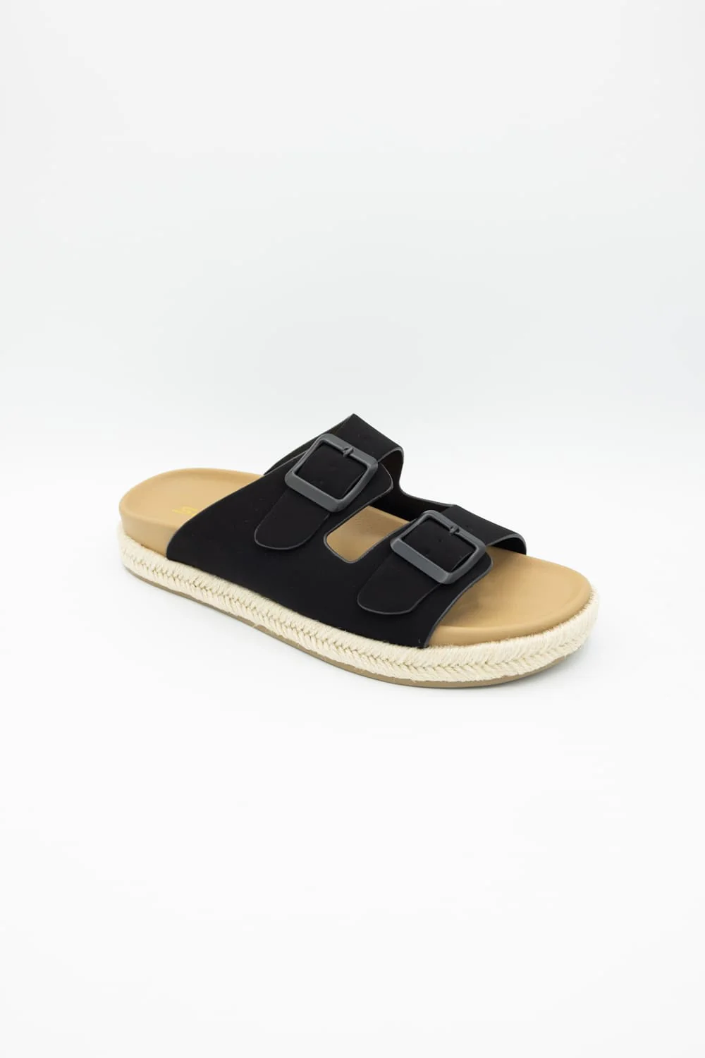 Soda Hertha Two Buckle Platform Sandals in Black | HERTHA-S BLACK - Image 2