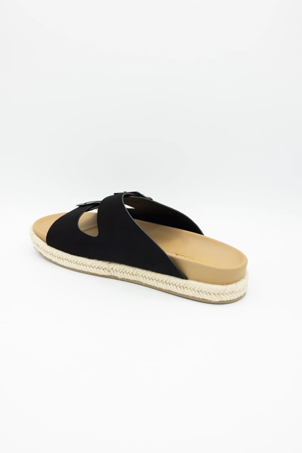 Soda Hertha Two Buckle Platform Sandals in Black | HERTHA-S BLACK - Image 4