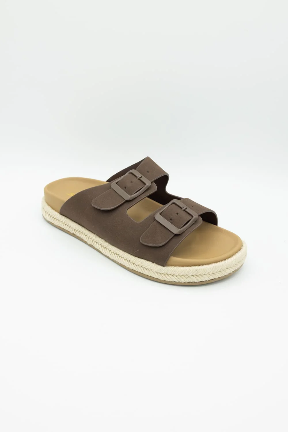 Soda Hertha Two Buckle Platform Sandals in Brown | HERTHA-S DK BROWN - Image 2