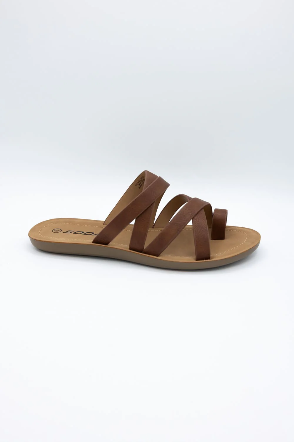 Soda Isabel Strappy Toe Sandals for Women in Cognac | ISABEL-S COGNAC - Image 3