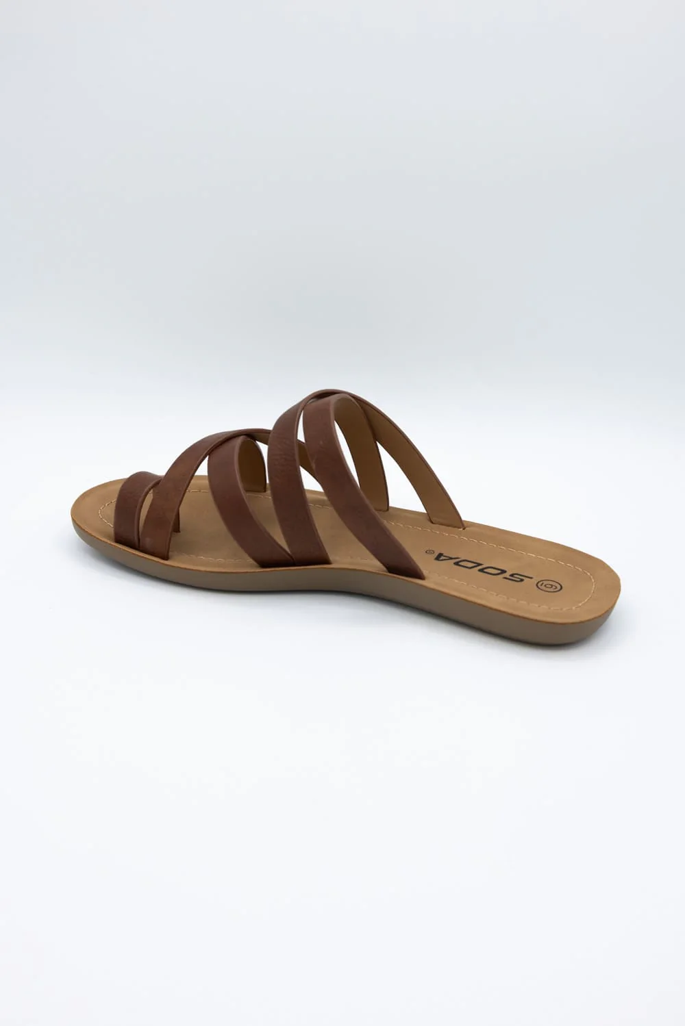 Soda Isabel Strappy Toe Sandals for Women in Cognac | ISABEL-S COGNAC - Image 4