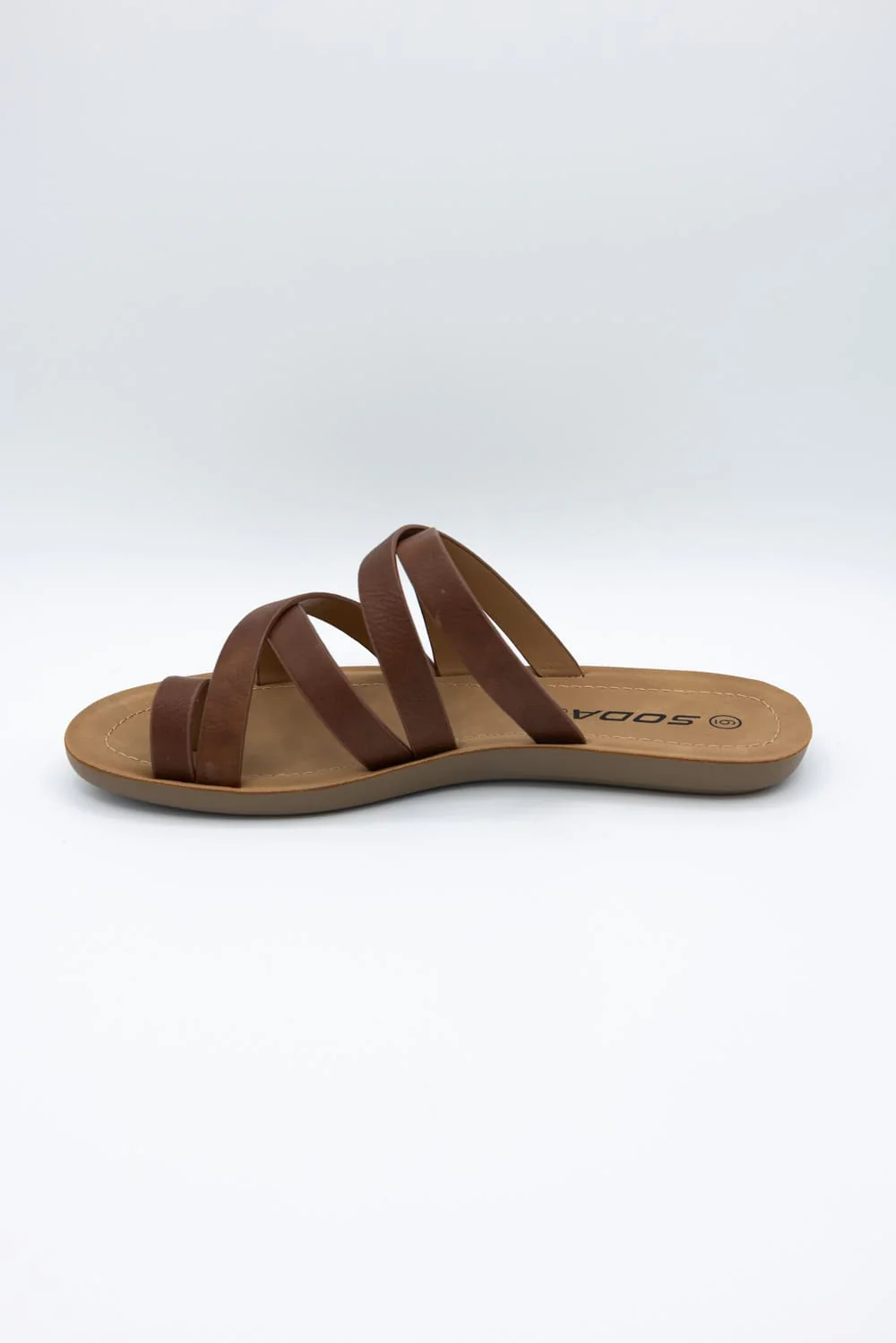 Soda Isabel Strappy Toe Sandals for Women in Cognac | ISABEL-S COGNAC - Image 5