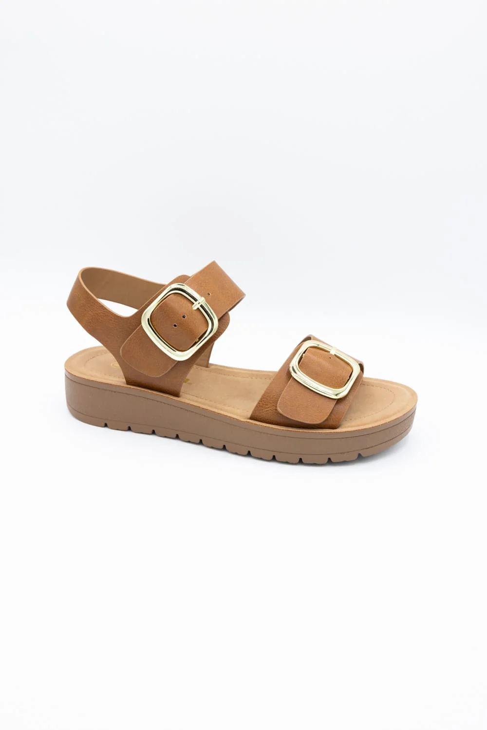 Soda Jackie Platform Sandals for Women in Tan | JACKIE-S TAN - Image 3