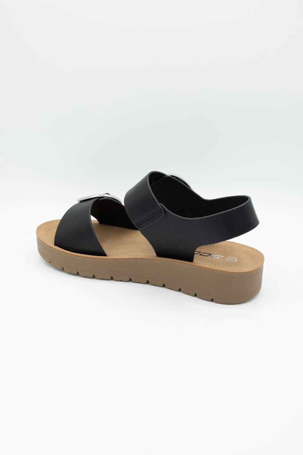 Soda Jackie Platform Sandals for Women in Black/Tan | JACKIE-S BLACK/TAN - Image 5