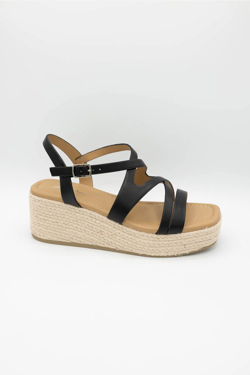 Soda Loco Rope Wedges for Women in Black | LOCO-S BLACK - Image 2