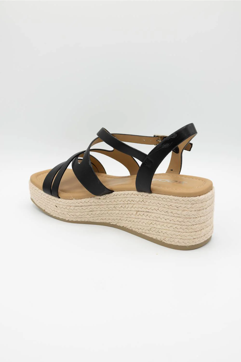 Soda Loco Rope Wedges for Women in Black | LOCO-S BLACK - Image 4