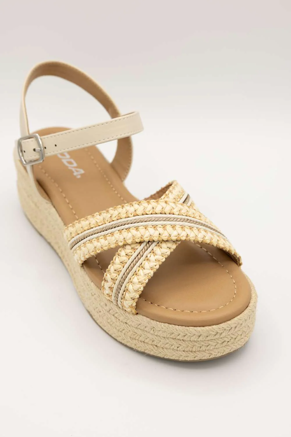 Soda Mega Rope Platform Sandals for Women in Cream | MEGA-S CREAM MULTI - Image 3