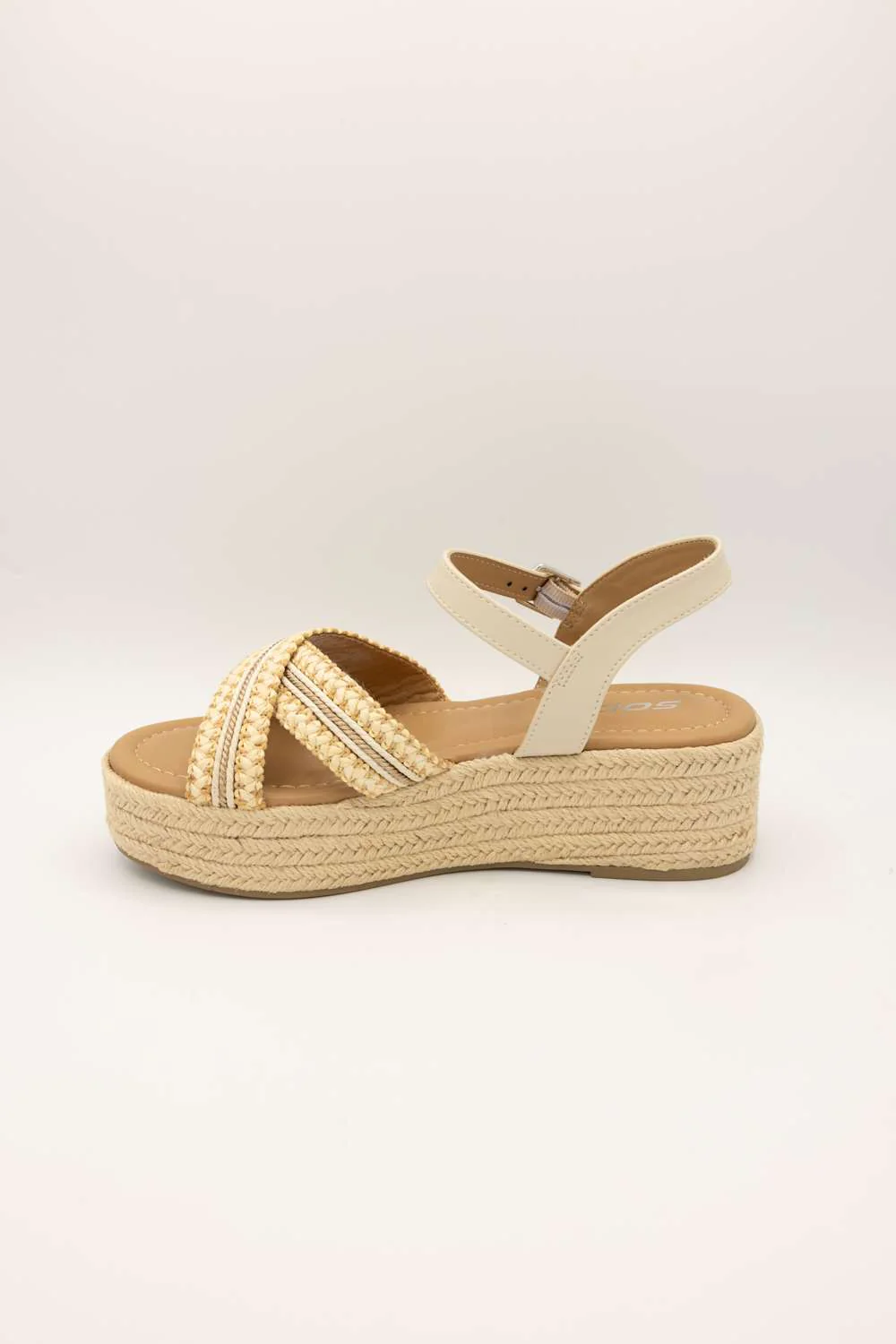 Soda Mega Rope Platform Sandals for Women in Cream | MEGA-S CREAM MULTI - Image 4