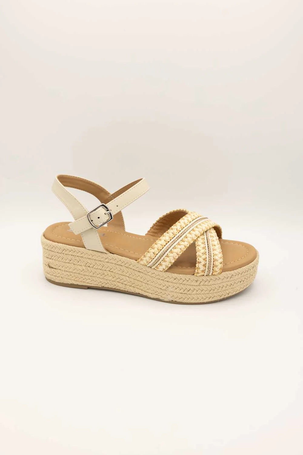 Soda Mega Rope Platform Sandals for Women in Cream | MEGA-S CREAM MULTI - Image 6