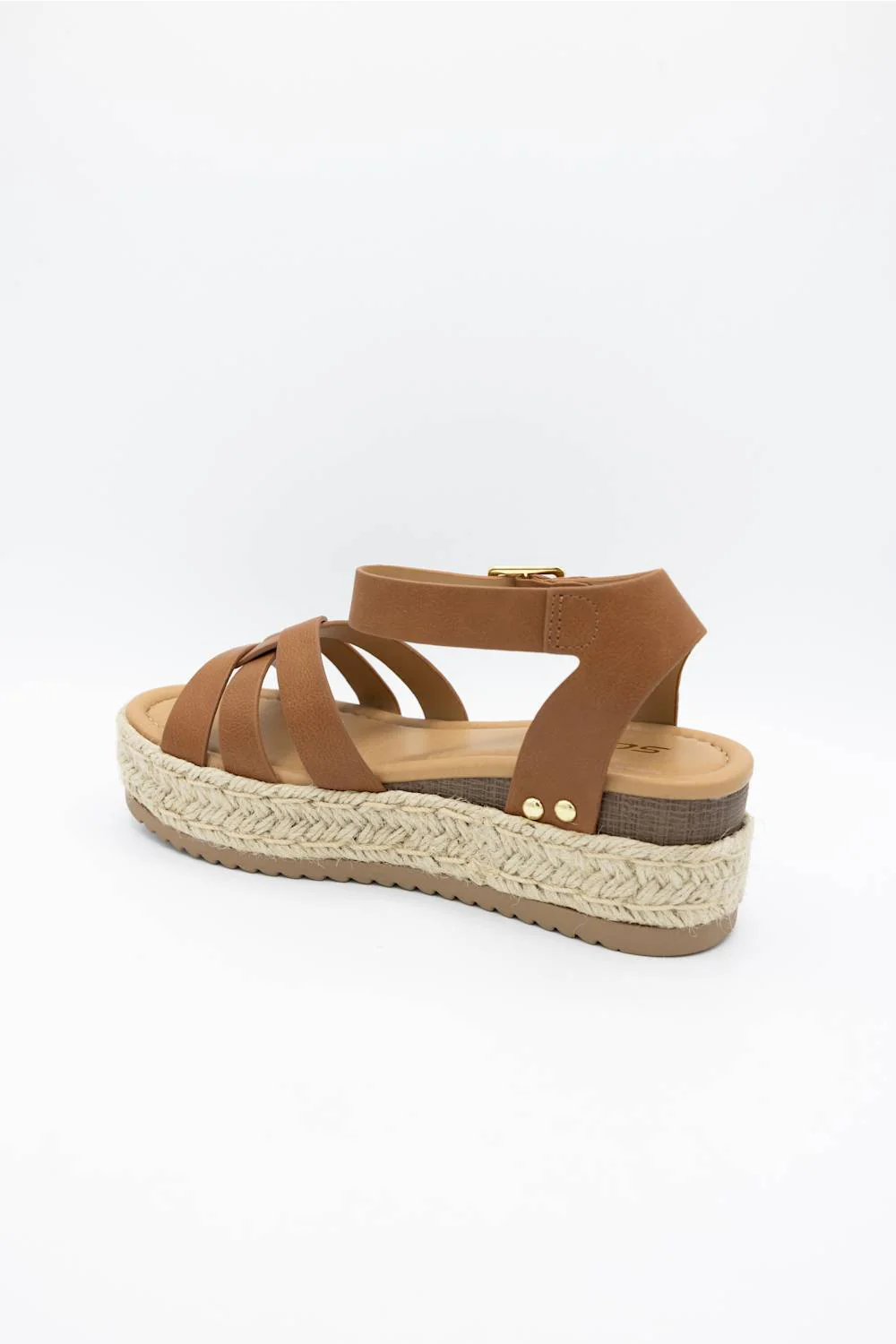 Soda Motive Rope Platform Sandals for Women in Tan | MOTIVE-S TAN - Image 4