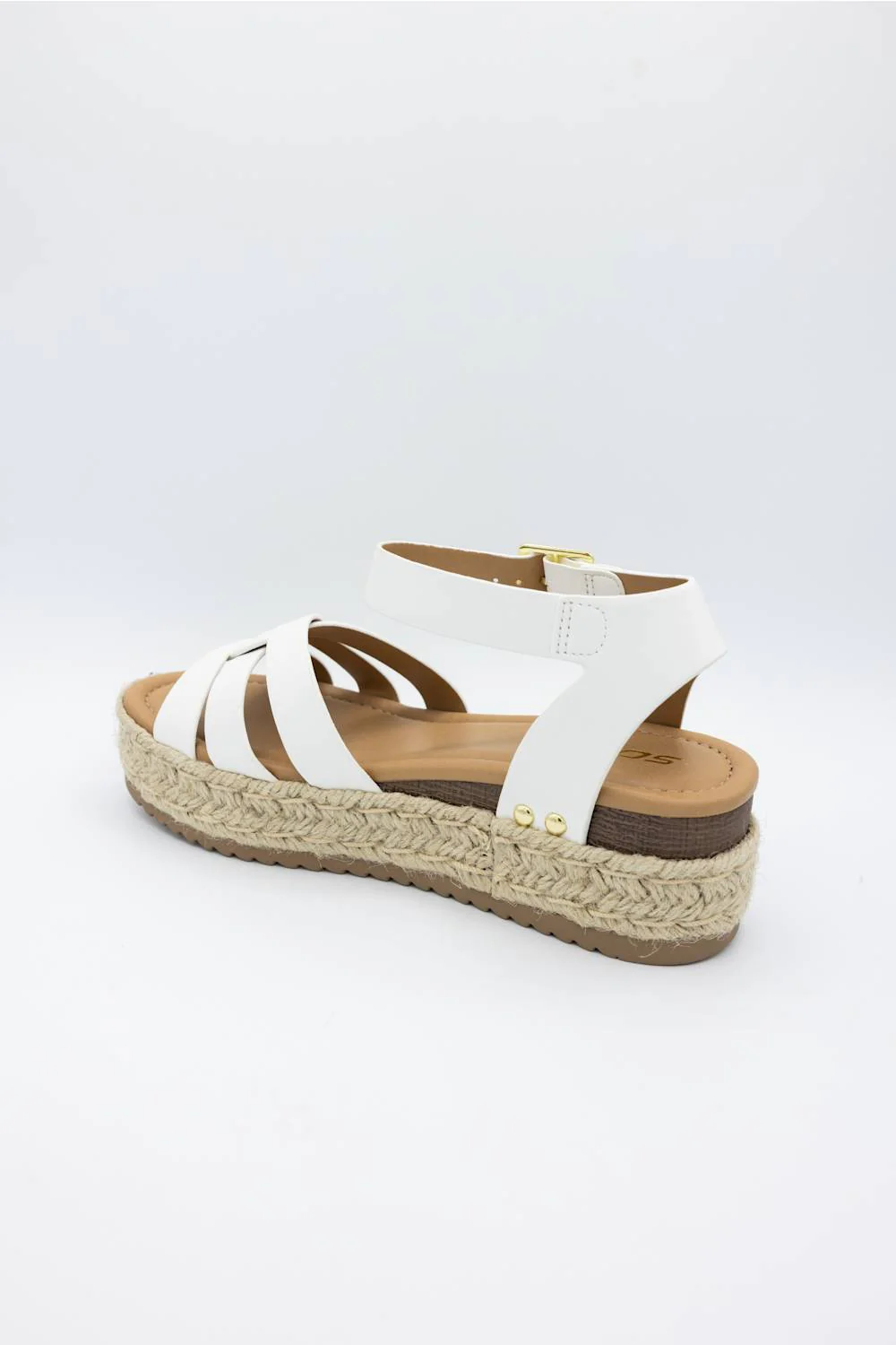 Soda Motive Rope Platform Sandals for Women in White | MOTIVE-S WHITE - Image 4