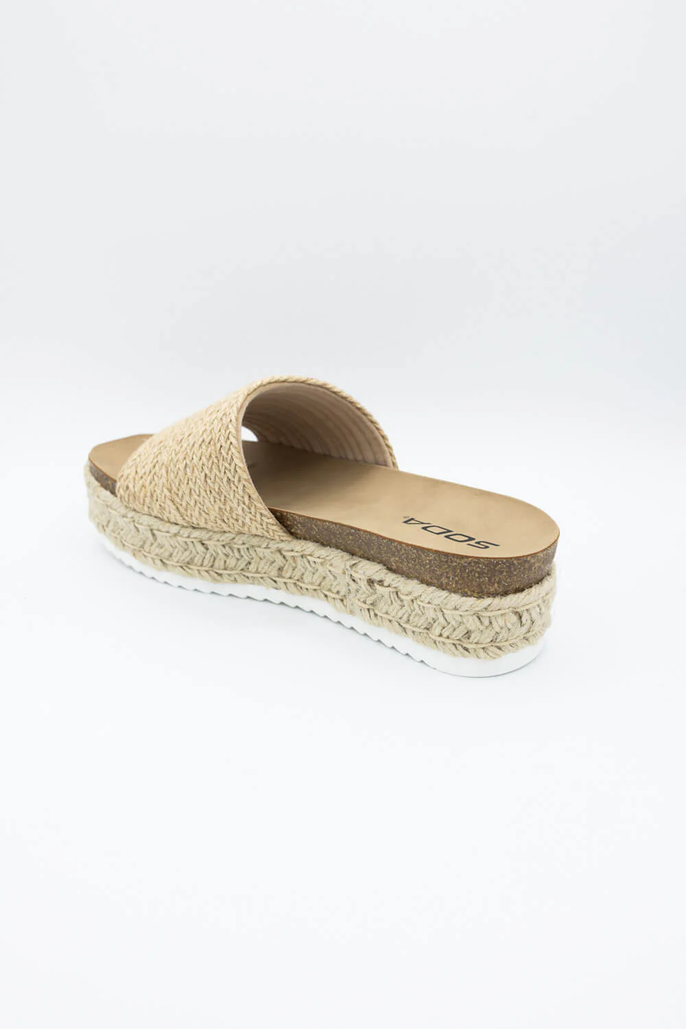 Soda Process Raffia Platform Sandals for Women in Beige | PROCESS-S DK BEIGE - Image 3