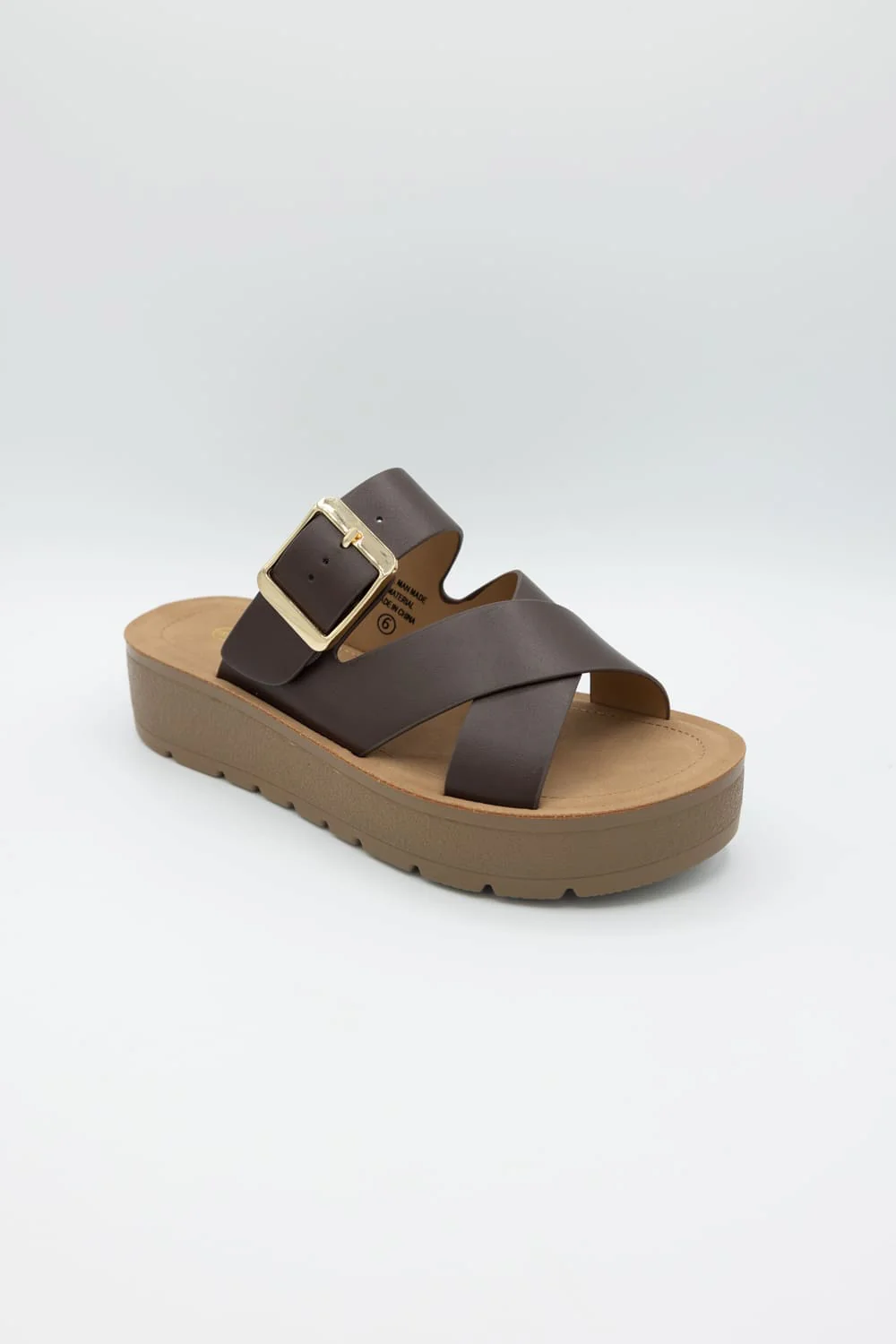 Soda Resume Platform Sandals for Women in Brown | RESUME-S BROWN - Image 3