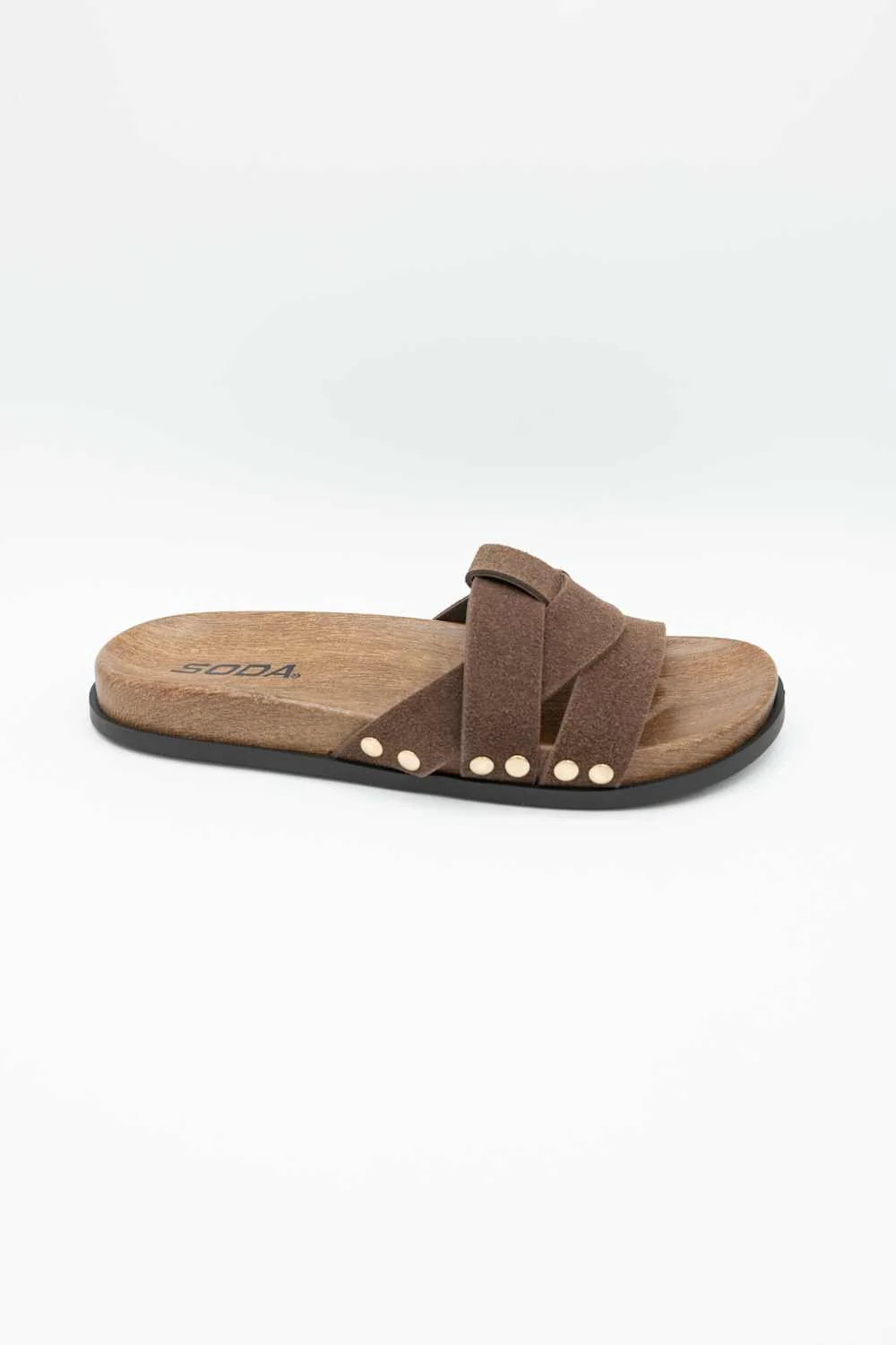 Soda Scout Slide Sandals in Brown | SCOUT-S BROWN - Image 2