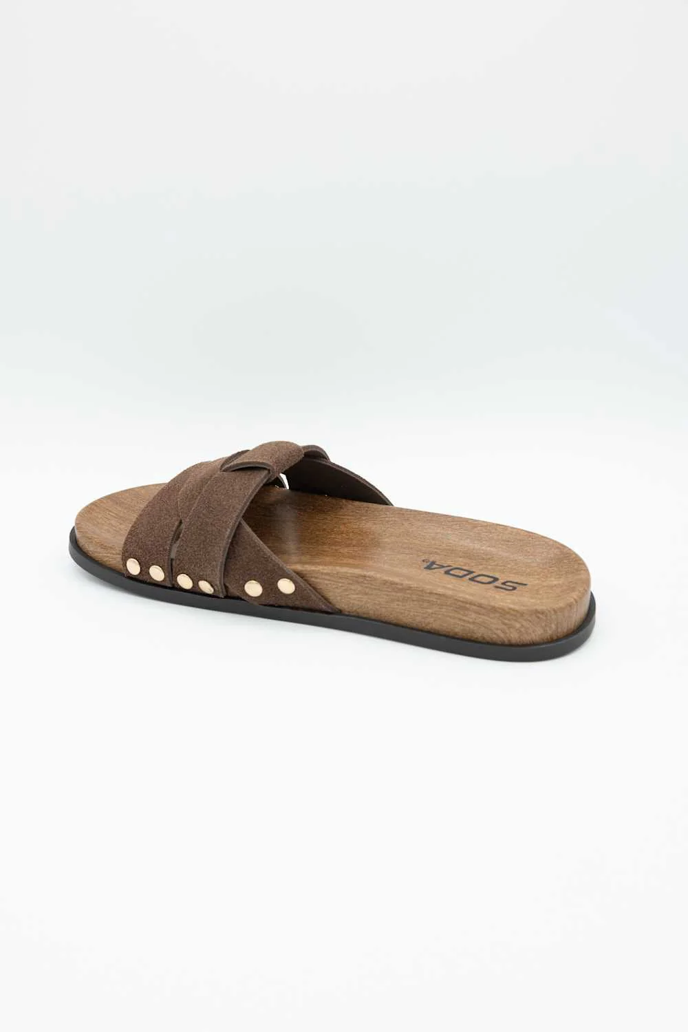 Soda Scout Slide Sandals in Brown | SCOUT-S BROWN - Image 3