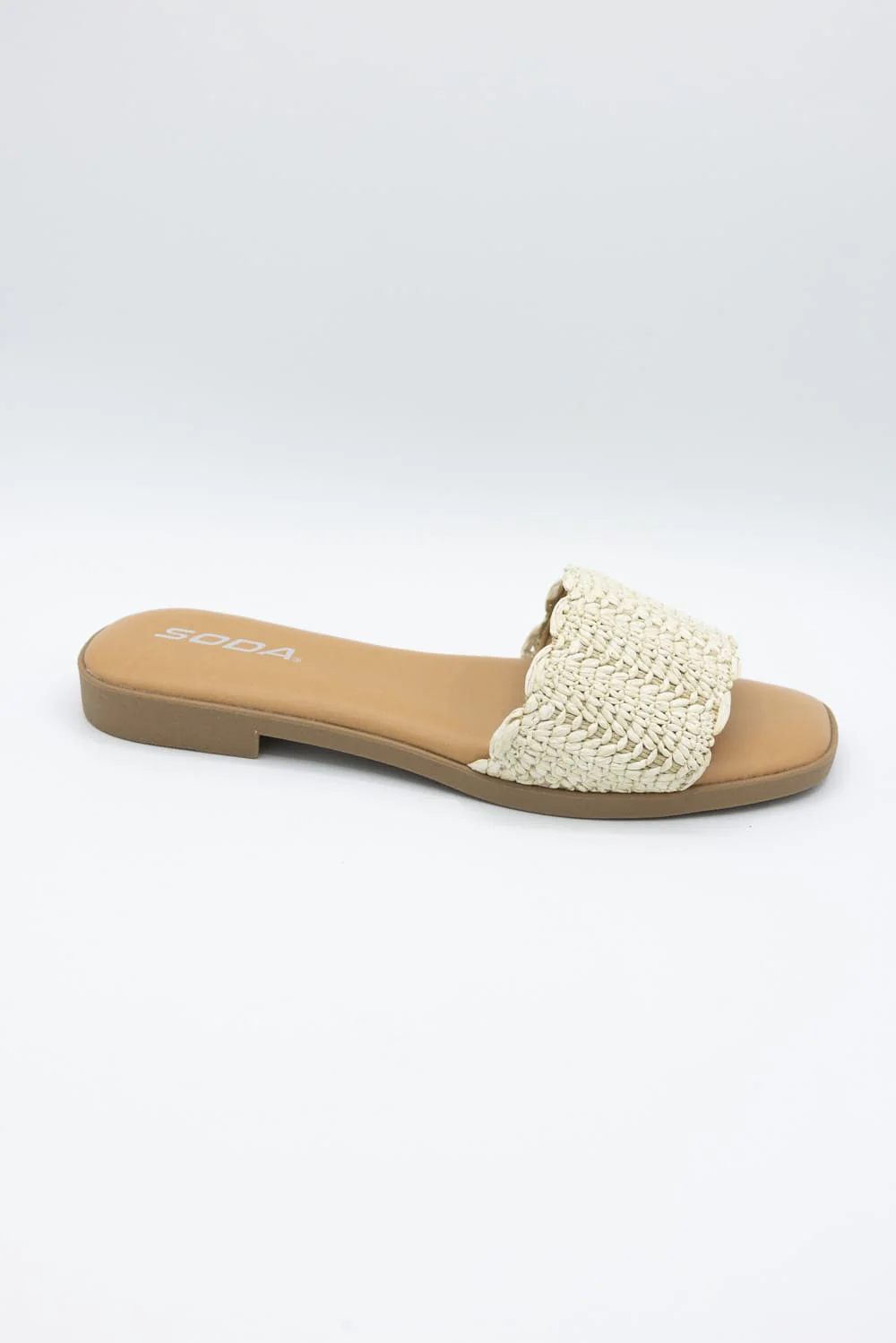 Soda Screen Raffia Slide Sandals for Women in Bone | SCREEN-S BONE RAFFIA - Image 4