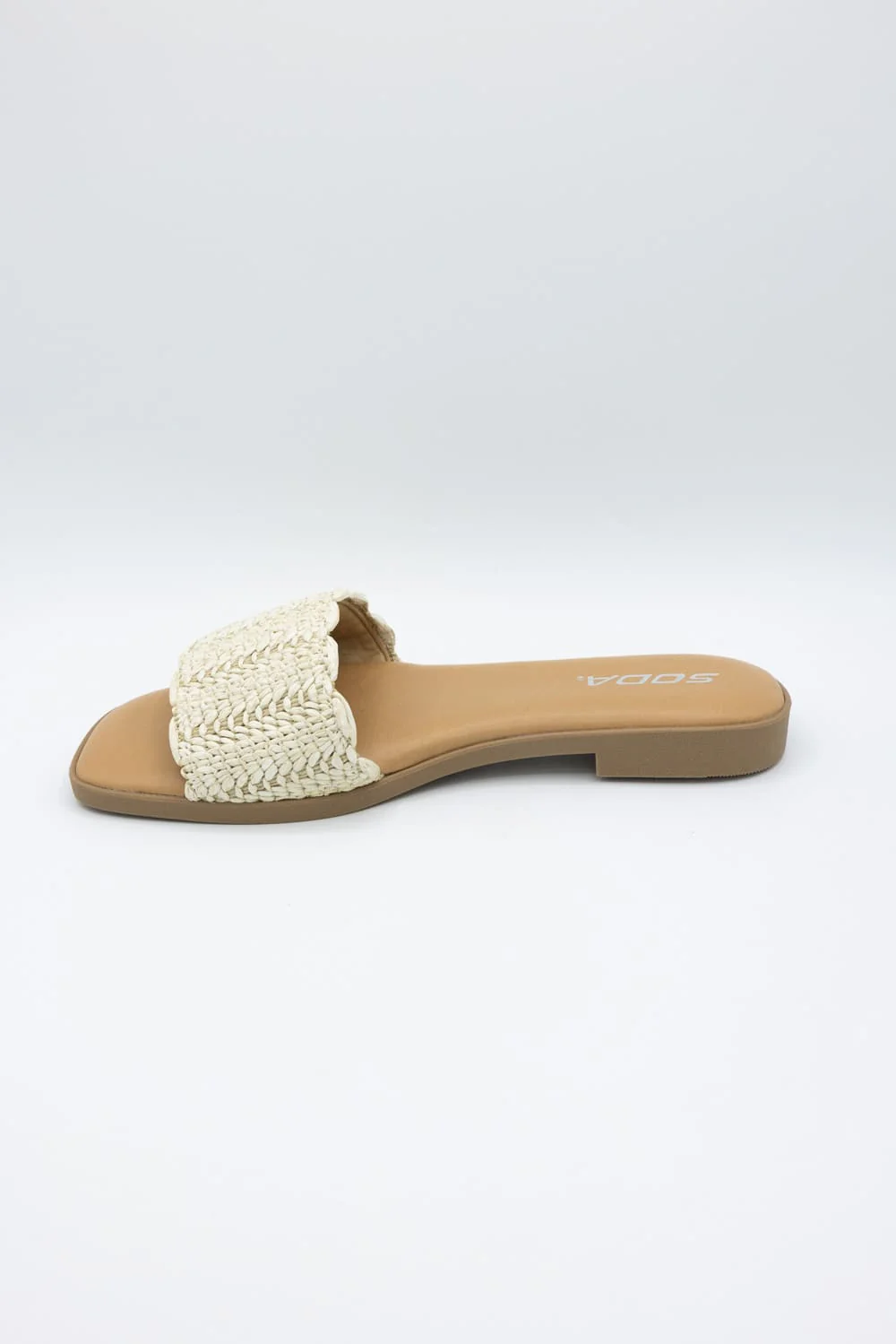 Soda Screen Raffia Slide Sandals for Women in Bone | SCREEN-S BONE RAFFIA - Image 6