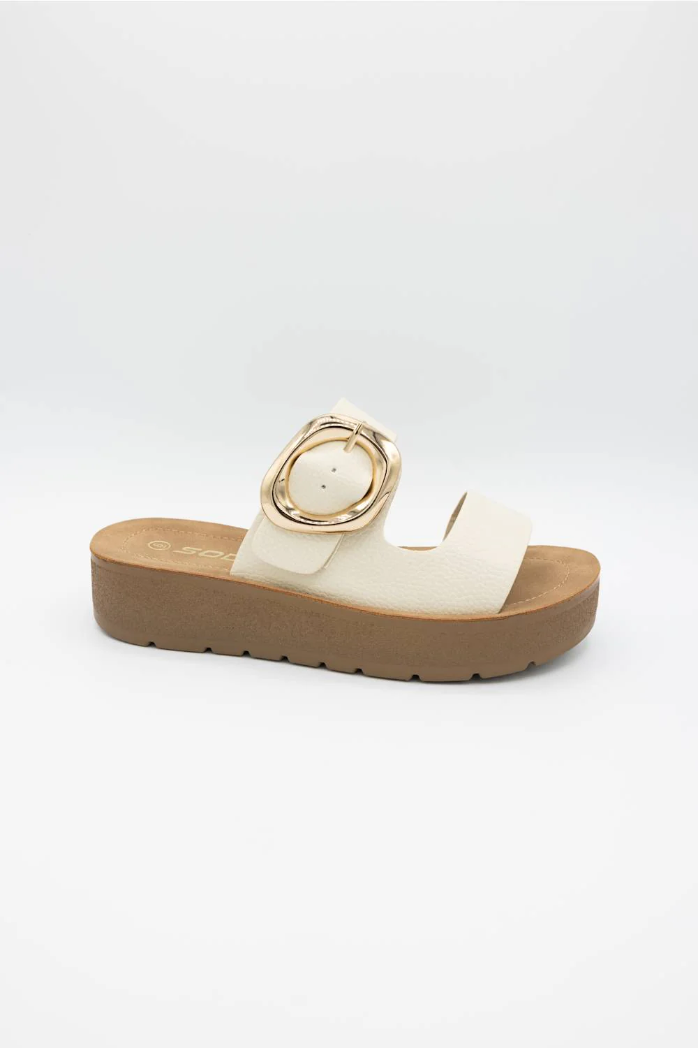 Soda Shance Platform Sandals for Women in Dark Bone | SHANCE-S DK BONE - Image 2