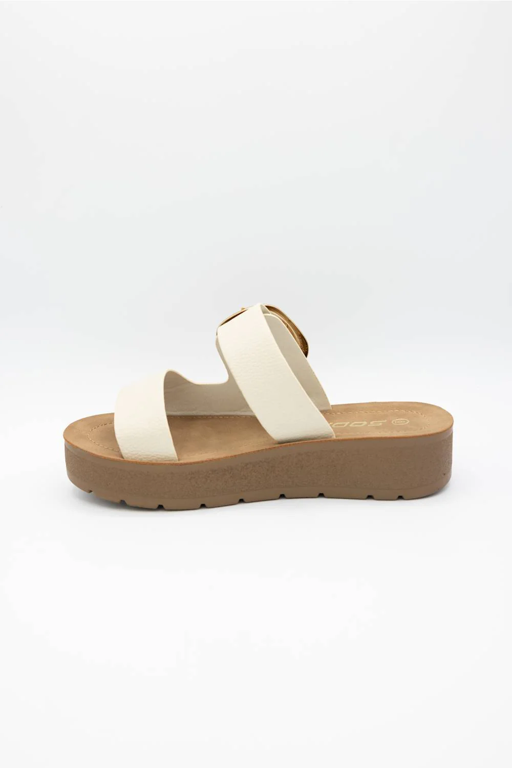 Soda Shance Platform Sandals for Women in Dark Bone | SHANCE-S DK BONE - Image 4