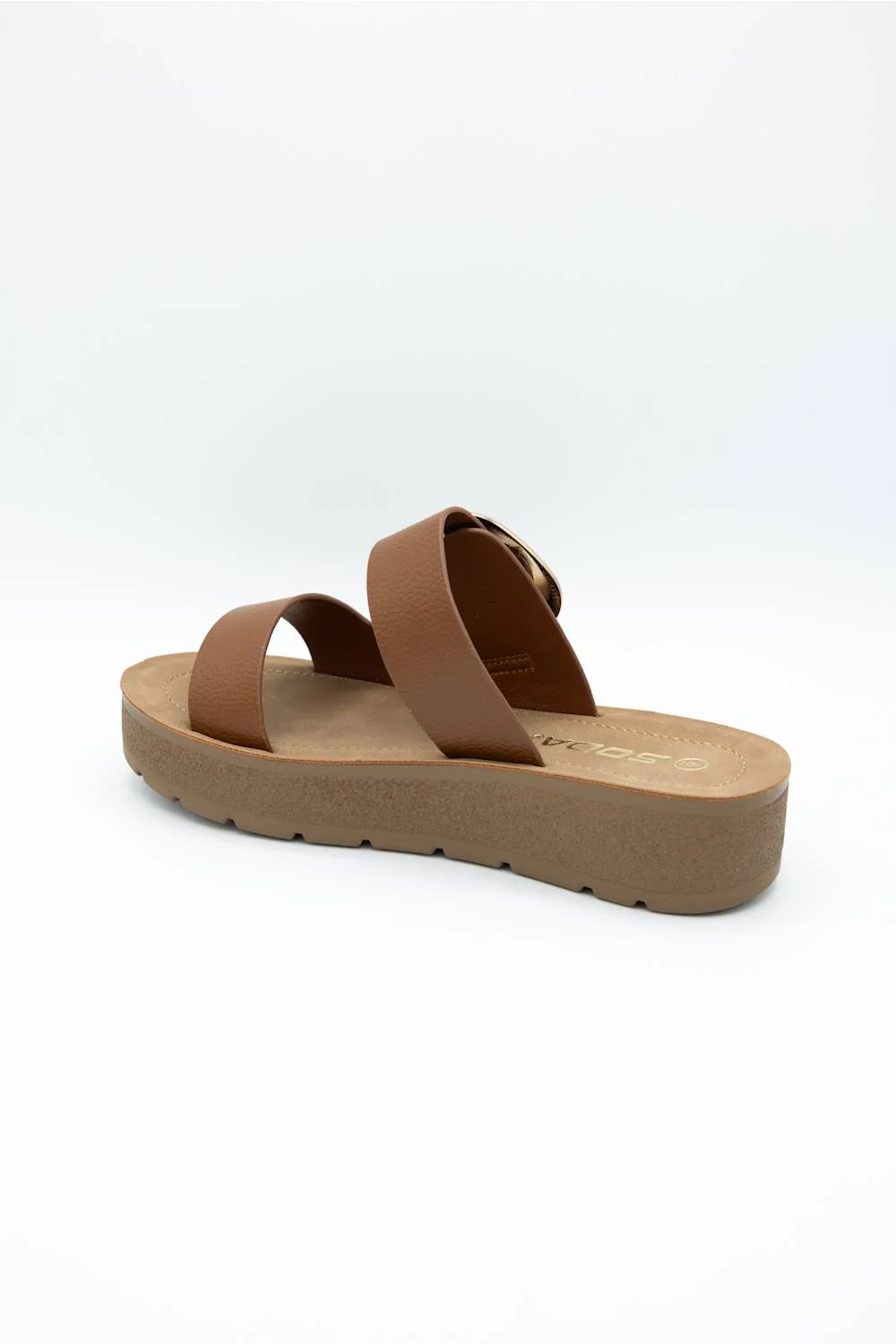 Soda Shance Platform Sandals for Women in Cognac | SHANCE-S COGNAC - Image 5