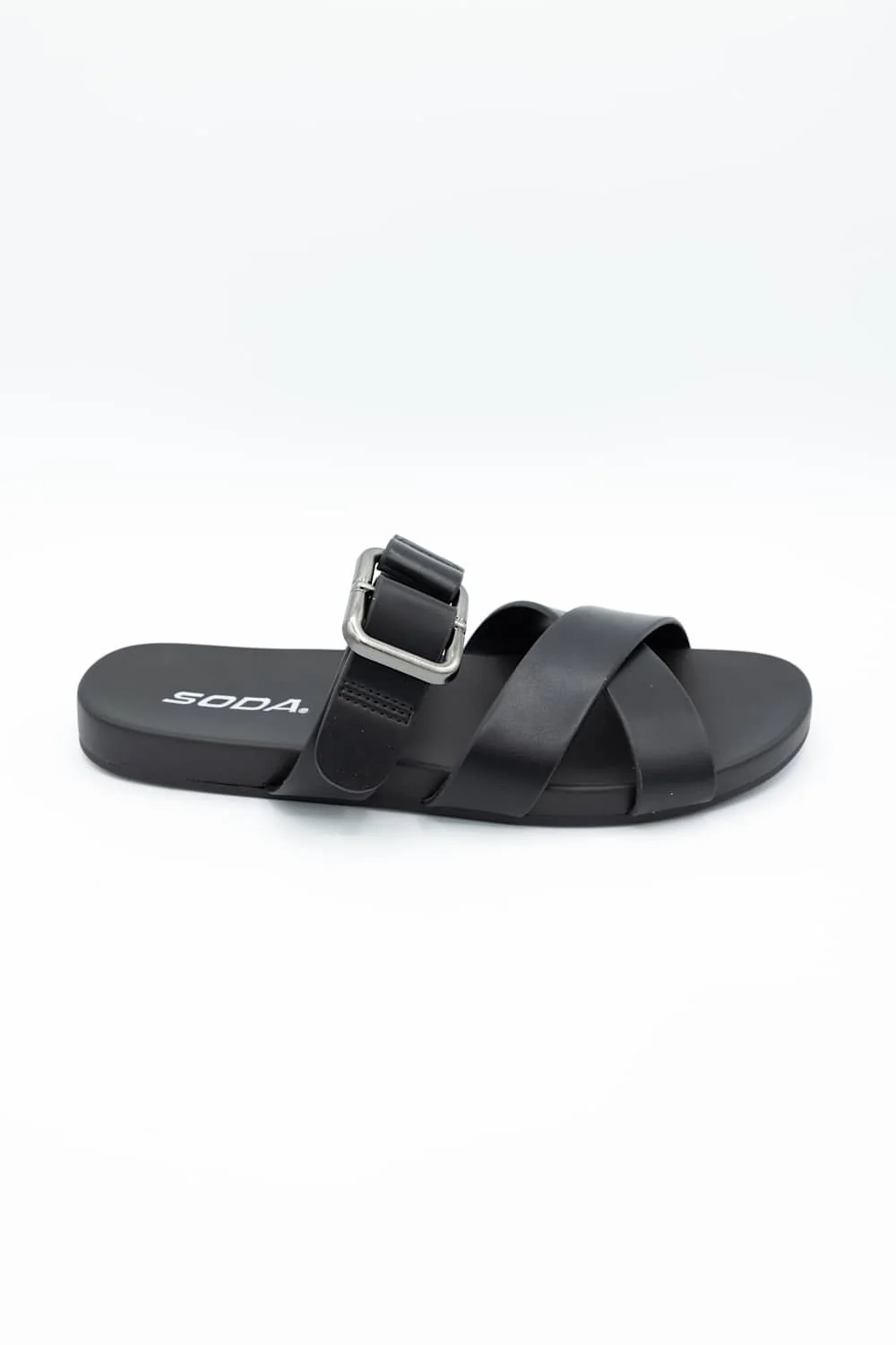 Soda Terse Slide Sandals in Black | TERSE-S BLACK - Image 3