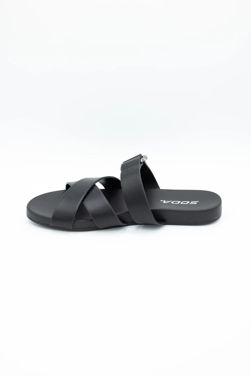 Soda Terse Slide Sandals in Black | TERSE-S BLACK - Image 5
