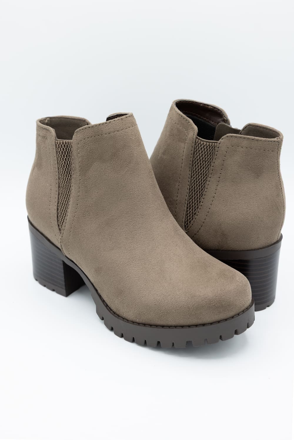 Soda Thumb Lug Booties for Women in Deep Taupe | THUMB-S DEEP TAUPE - Image 3