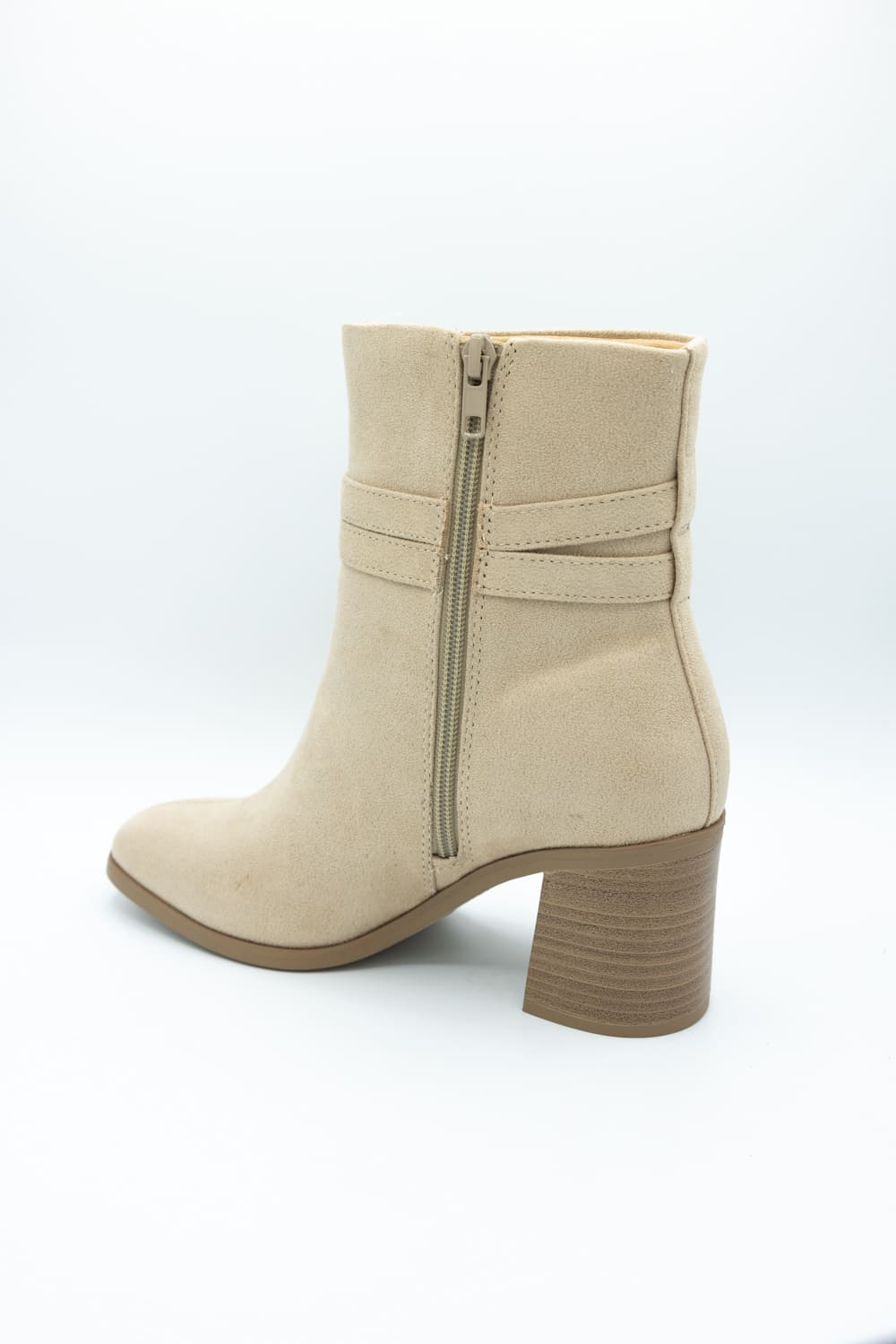 Soda Timmy Buckle Ankle Booties for Women in Beige | TIMMY-S CAMEL - Image 4