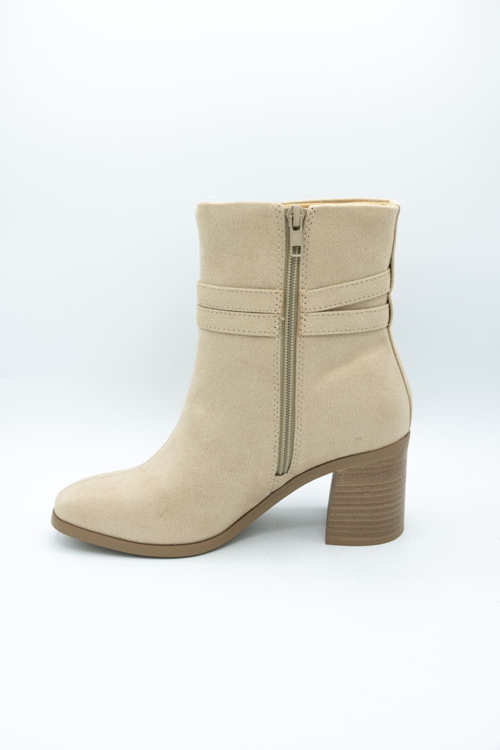 Soda Timmy Buckle Ankle Booties for Women in Beige | TIMMY-S CAMEL - Image 5