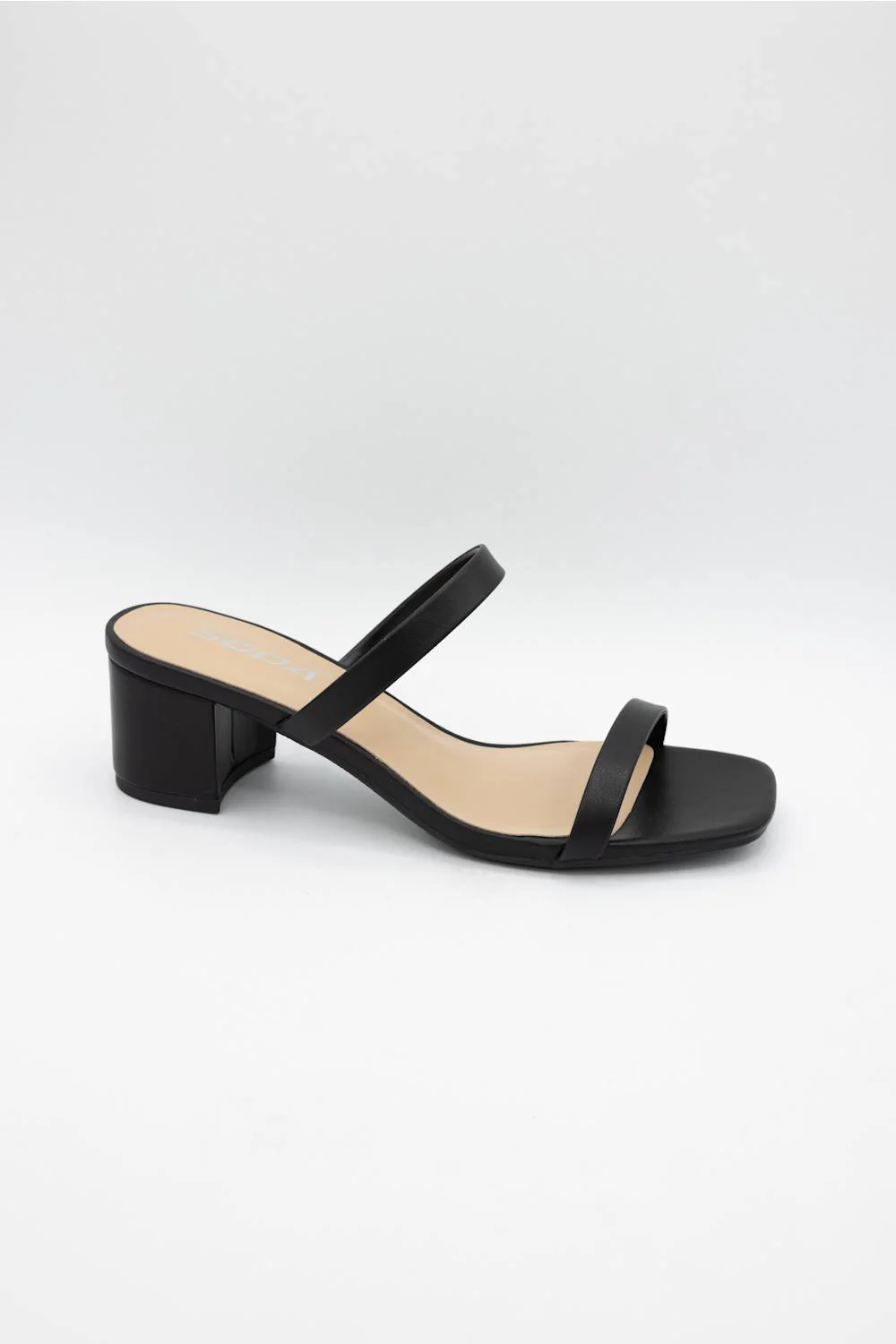 Soda Verlin Block Heels for Women in Black  | VERLIN-S BLACK - Image 3