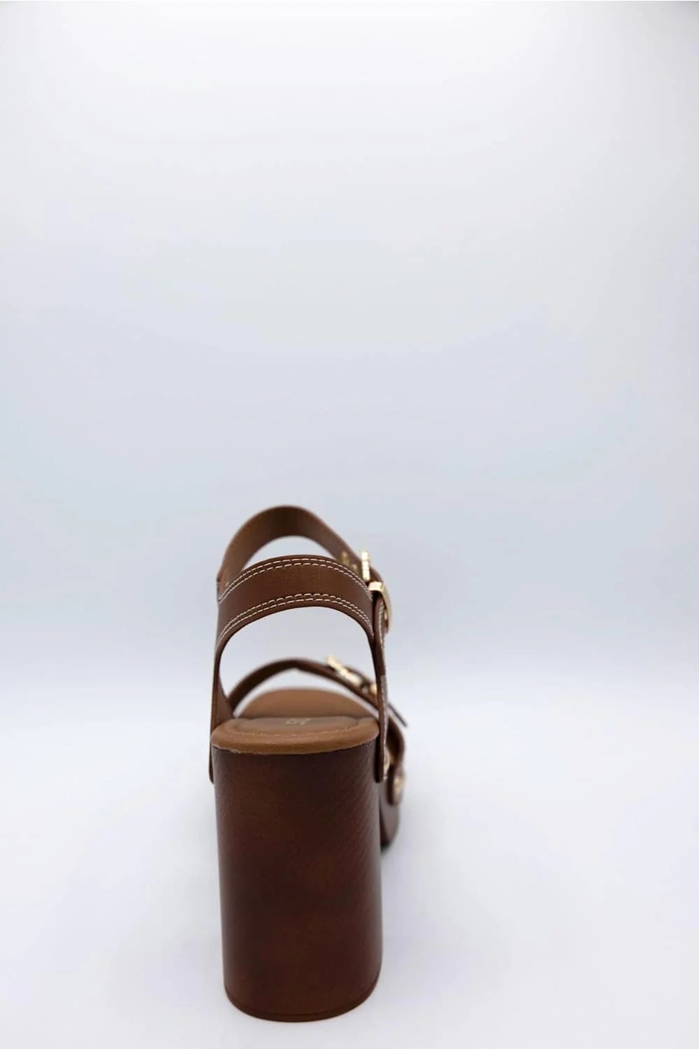 Soda Yuzu Platform Block Heels for Women in Brown  | YUZU-S TAN - Image 4