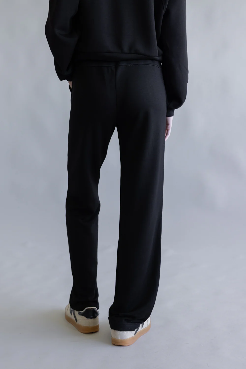 Love Tree Buttery Soft Wide Leg Jogger Pants for Women in Black | 60078PN-BLACK - Image 4