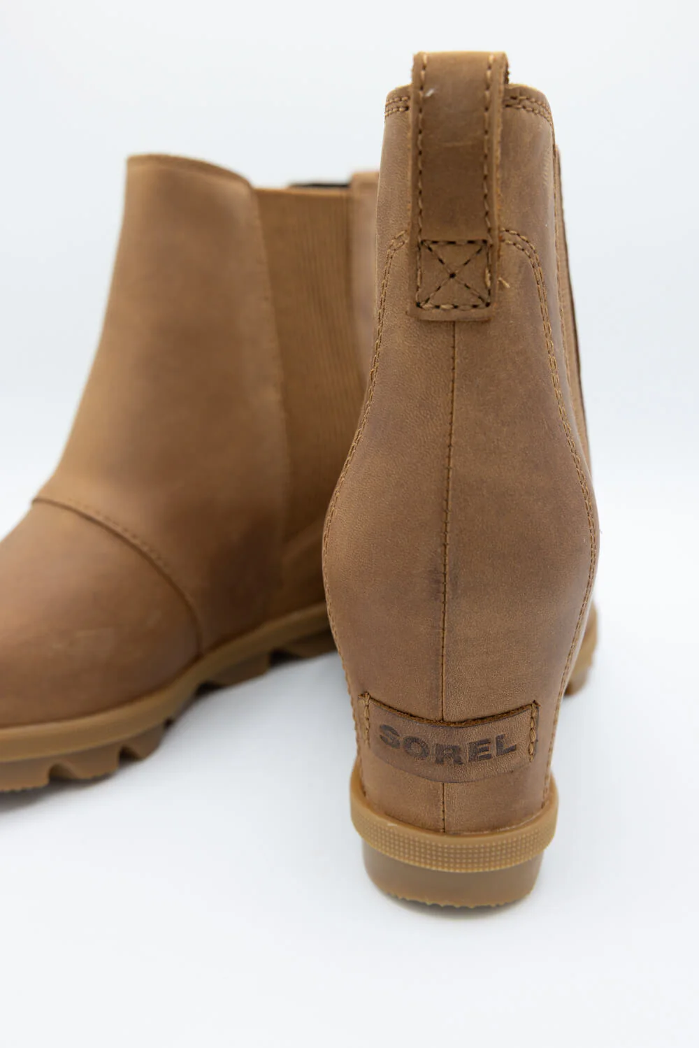Sorel Joan Rhapsody Chelsea Wedge Booties for Women in Velvet Tan | 2154151-242 - Image 4