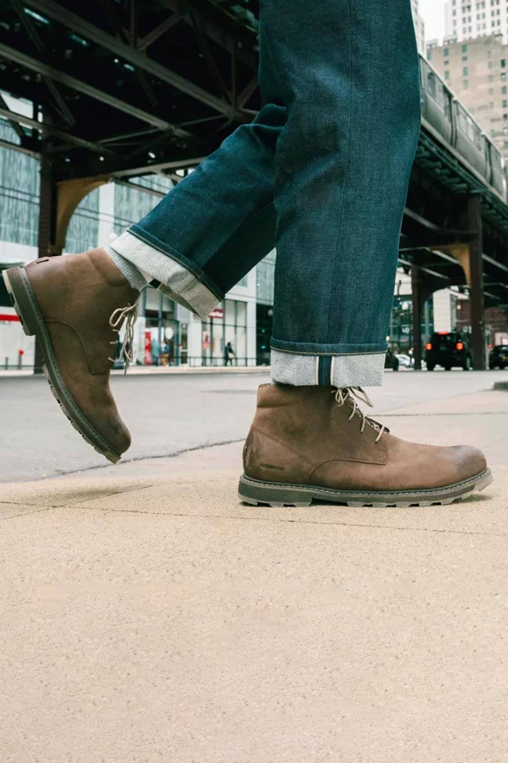 Sorel Madson Chukka Waterproof Boots in Tobacco for Men | 1921211-256 - Image 2