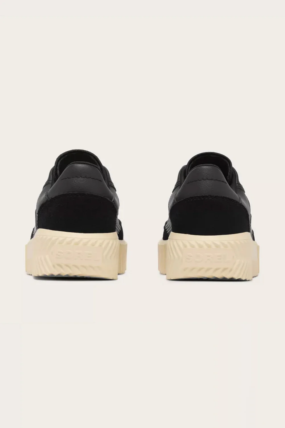 Sorel Out N About Ave T-Toe Sneakers for Women in Black/Honey White | 2144991-010 - Image 5