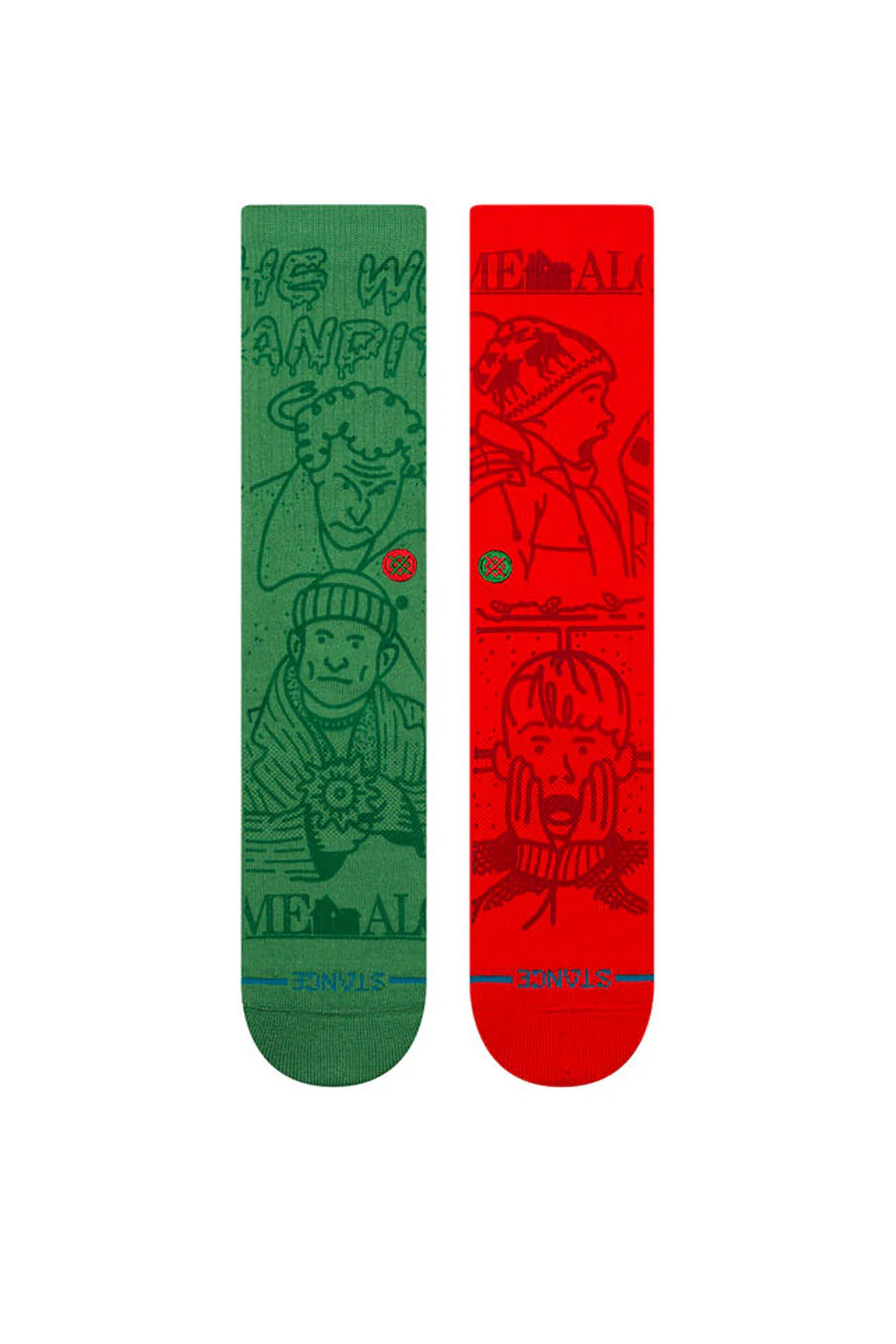 Stance Home Alone Crew Socks for Men in Red/Green | A556D25HOA-MULTI - Image 3